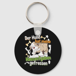 Dog Ate My Homework - Learning German Quote Key Ring