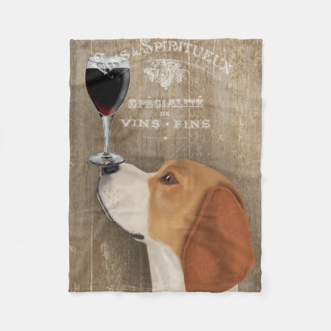 Dog Au Vin Beagle Fleece Blanket (Front)