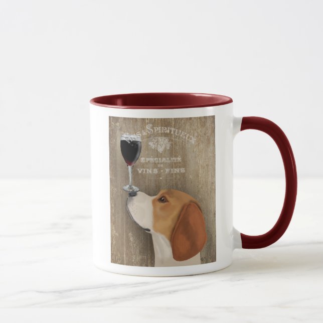 Dog Au Vin Beagle Mug (Right)