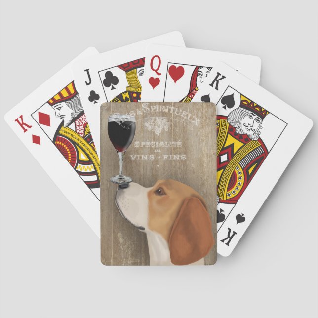 Dog Au Vin Beagle Playing Cards (Back)