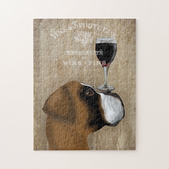 Dog Au Vin Boxer Jigsaw Puzzle (Vertical)