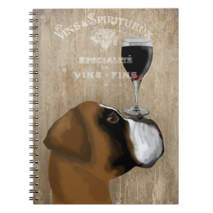 Dog Au Vin Boxer Notebook