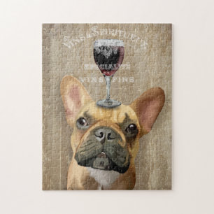 Dog Au Vin, French Bulldog Jigsaw Puzzle