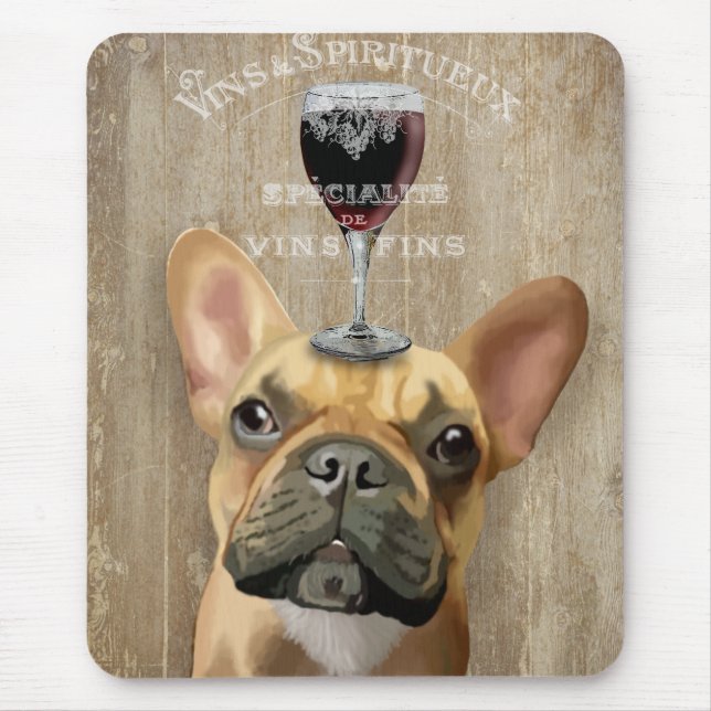 Dog Au Vin, French Bulldog Mouse Pad (Front)