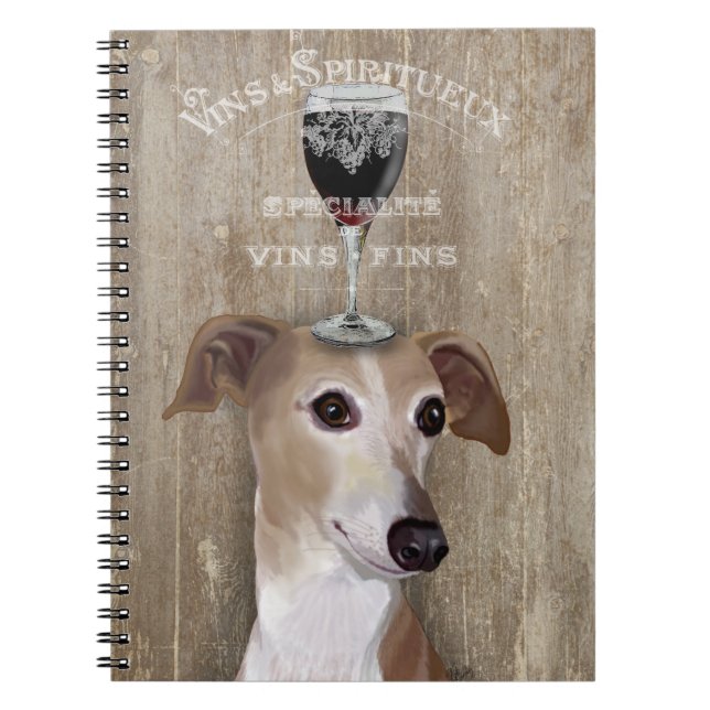 Dog Au Vin Greyhound Notebook (Front)