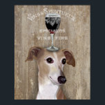 Dog Au Vin Greyhound Poster<br><div class="desc">Dog Au Vin Greyhound by Fabfunky. Features a greyhound with wine. | 190956D</div>