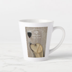 Dog Au Vin Yellow Labrador Latte Mug
