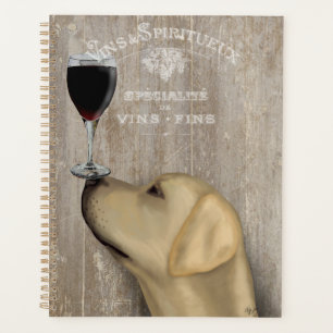 Dog Au Vin Yellow Labrador Planner