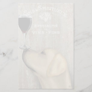 Dog Au Vin Yellow Labrador Stationery