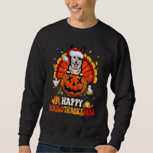 Dog Australian Cattle Hallothanksmas Halloween Tha Sweatshirt
