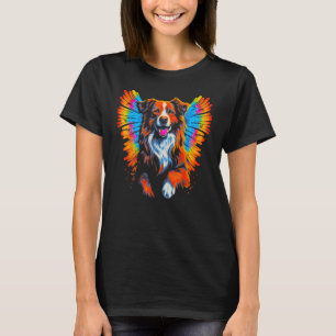Dog Australian Shepherd Angel Wings T-Shirt