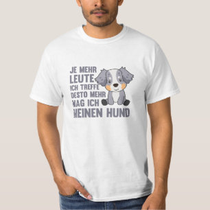 Dog Australian Shepherd Does Not Like People Dogs T-Shirt