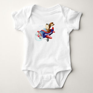 Dog Aviator Baby Bodysuit