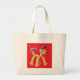 DOG BALLOON LARGE TOTE BAG