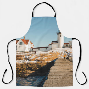 Dog Bar Lighthouse along the ocean coastline of th Apron