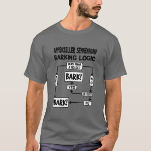 Dog Barking Logic, Dog Gift, Funny Appenzeller Sen T-Shirt