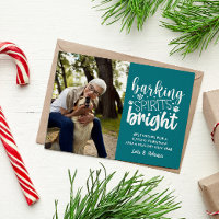 DOG BARKING SPIRIT BRIGHT PET TEAL CHRISTMAS