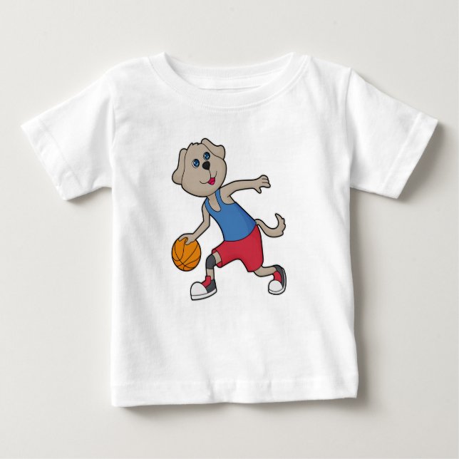 Dog Basketball player Basketball Baby T-Shirt (Front)