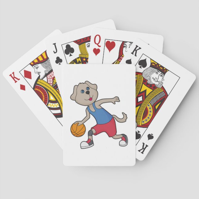 Dog Basketball player Basketball Playing Cards (Back)