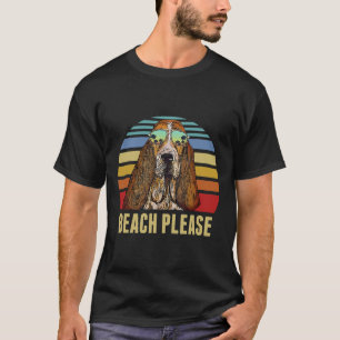 Dog Basset Hound Beach Please Basset Hound Dog Fun T-Shirt