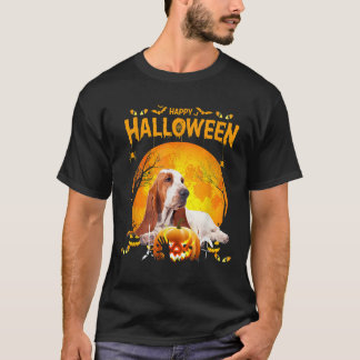 Dog Basset Hound Happy Halloween Basset Hound Dog  T-Shirt