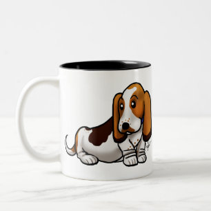 Dog - Basset Hound Two-Tone Coffee Mug