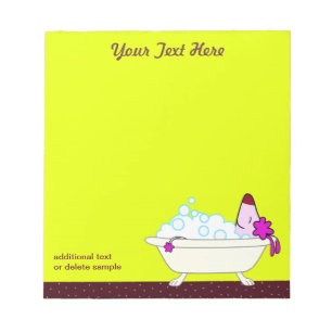 Dog Bath for Pet Groomers - yellow Notepad