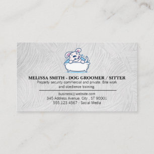 Dog Bath Icon Business Card