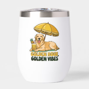 Dog Beach Sticker Golden Retriever with Pina