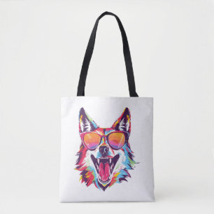 dog beach summer dog chilling gift dog lover    tote bag
