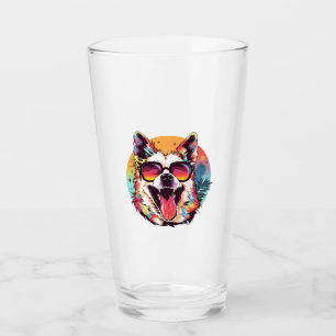 dog beach summer dog chilling glass