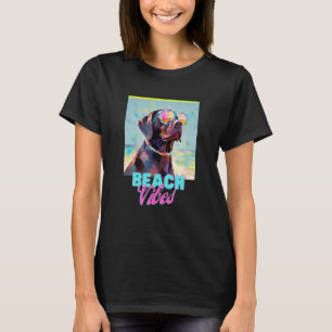 Dog Beach T Shirt Cute Labrador Owner Tee Gift Fun