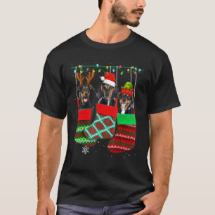 Dog Beagle Christmas Socks Xmas Pajama Pet Puppy T-Shirt