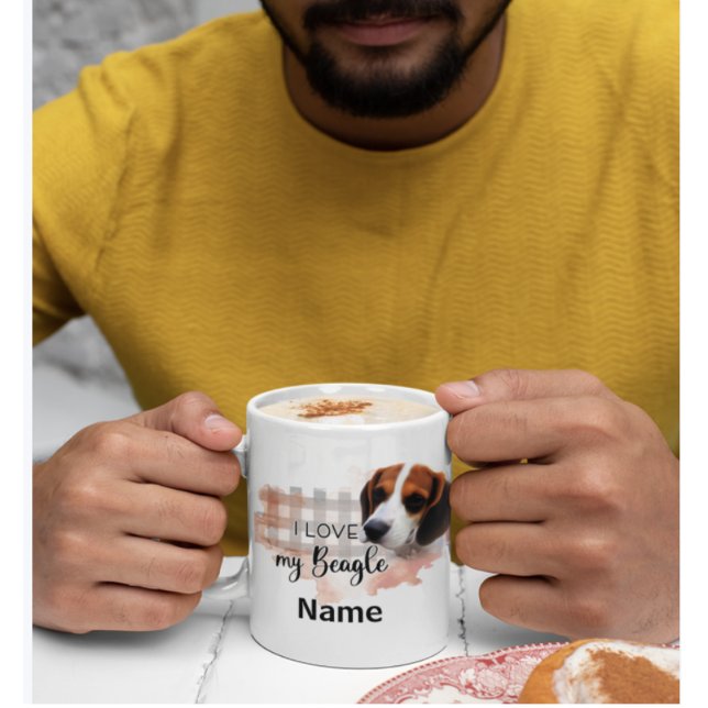 Dog Beagle Coffee Mug, Cup (Boxer dog pet coffee mug)