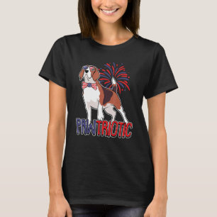 Dog Beagle Pawtriotic 4th Of July Usa American Fla T-Shirt