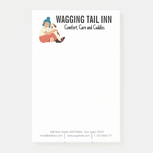 Dog Bed and Breakfast Business Custom  Post-it Notes (Front)