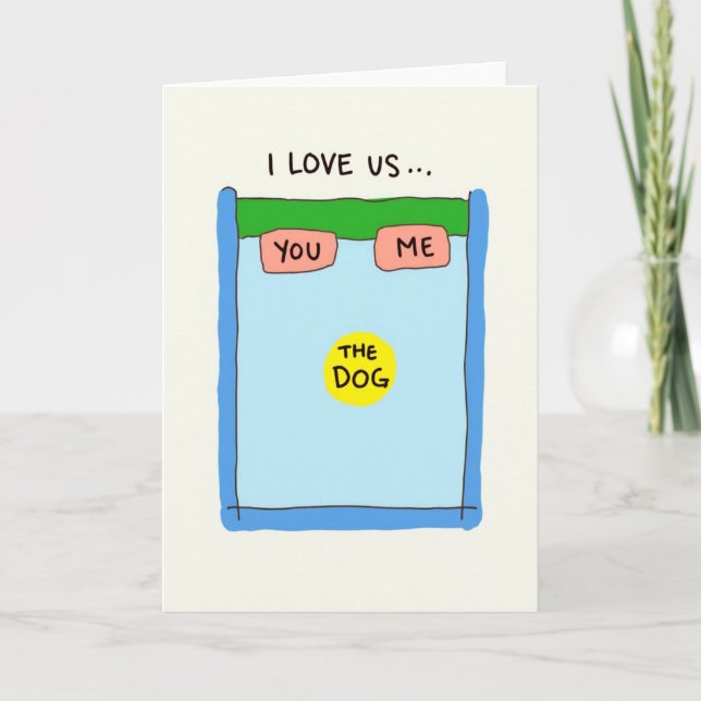 Dog Bed Hog Love Card (Front)