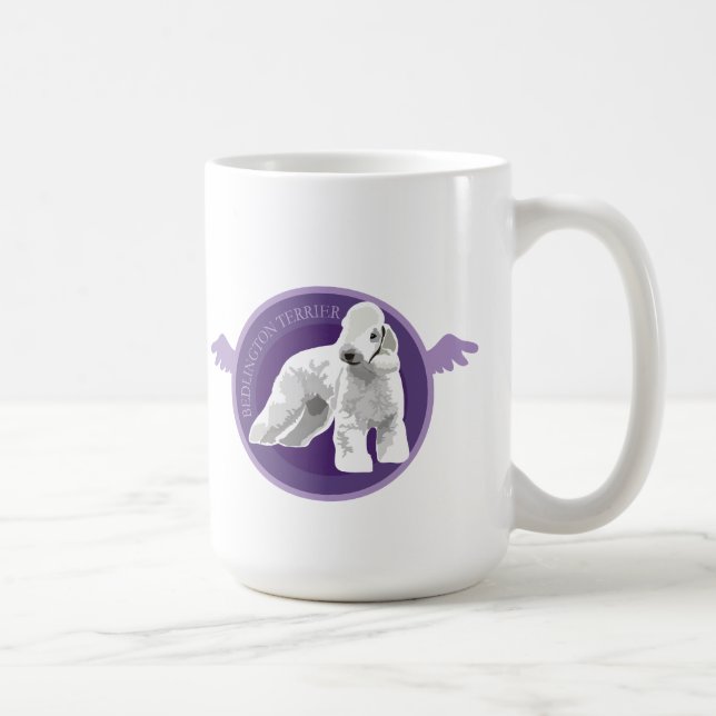 Dog bedlington terrier coffee mug (Right)
