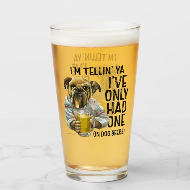 Dog Beers Glass (Front Filled)