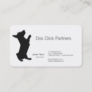 Dog Begging Silhouette Business Card