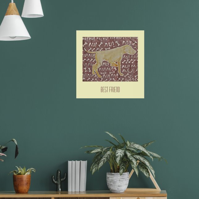 Dog 'best friend' poster (Living Room 1)