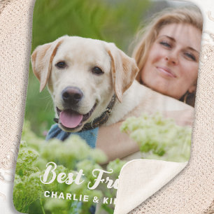 Dog Best Friends Personalised Pet Photo Sherpa Blanket