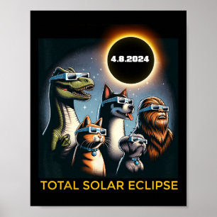 Dog Bigfoot Eclipse Gles Total Solar Eclipse 2024  Poster