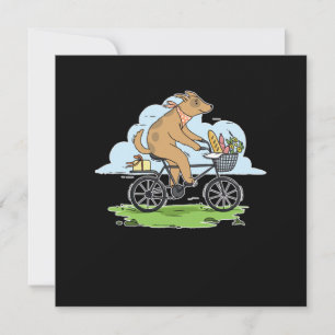 Dog Biking Bike Bicycle Cycling Mountain Bike Gift Invitation