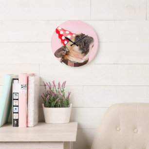 Dog birth day  large clock