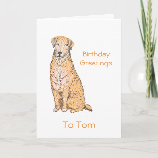 Dog Birthday Card add name (Front)