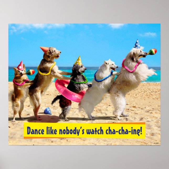 Dog Birthday Party Conga Line Poster (Front)