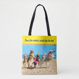 Dog Birthday Party Conga Line Tote Bag