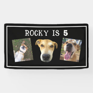 Dog Birthday Party Custom Pet Photo Party Banner