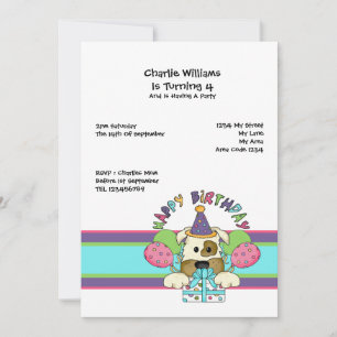 Dog Birthday Party Invitation